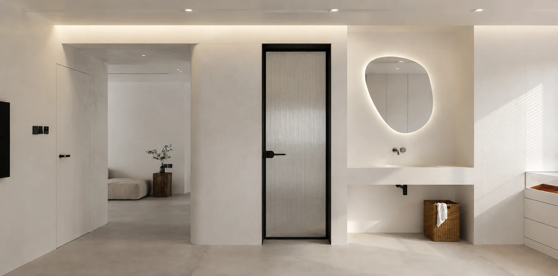 4012P Slimline Interior Door installed in an architectural setting