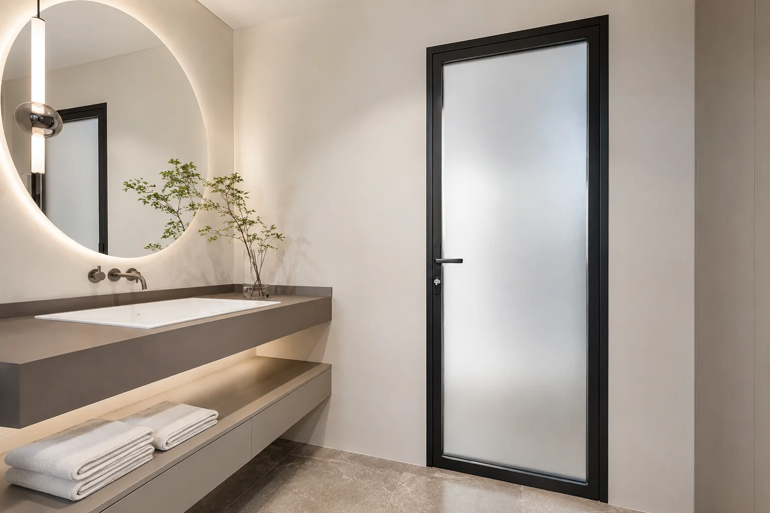 58 Outward Hinged Door installed in an architectural setting