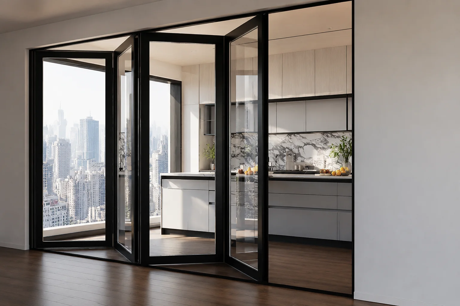 70 Bifold Door installed in an architectural setting