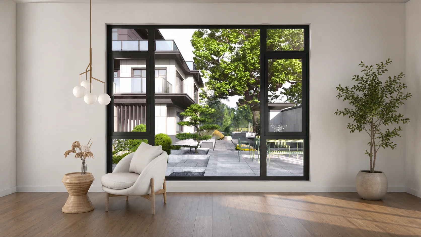 90 Slimline Casement Window architectural application, view 1